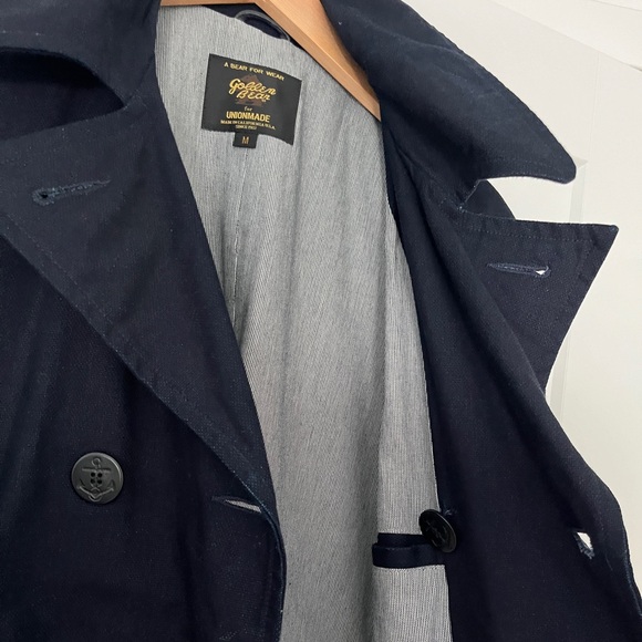 Golden Bear Made in USA Men’s Real Indigo PeaCoat Medium - Picture 5 of 10